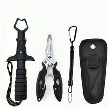 3/4pcs Multifunctional Fishing Tool Set, Includes Fishing Line, Fishing Pliers And Scissors, Line Splitter, Equipped With Portable Storage Bag, Non-Slip Handle Fish Controller, Essential Tool For Outdoor Fishing Enthusiasts - Multicolor - View 12