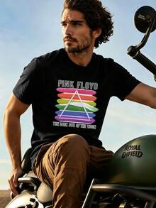 Vintage  Graphic Tee Premium Cotton, Easy Fit, Breathable, Casual, Art Print - Black - View 1
