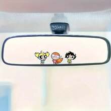 Warner Bros Die Powerpuff Girls süßer Cartoon Anime Mädchen Auto Rückspiegel Aufkleber, Auto Dekoration Spiegel Gesicht Aufkleber, Auto LKW Rückspiegel Dekoration, Auto Aufkleber für Innenmalerei, Auto Innenzubehör, Auto Innendekoration Aufkleber, Auto Außenaufkleber, Partygeschenk, Graffiti Dekoration Aufkleber - A - Übersicht 15
