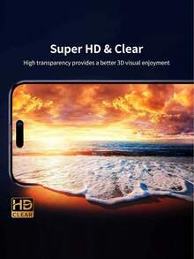 2片裝 全螢幕覆蓋 高畫質 防刮 防塵 鋼化玻璃螢幕保護貼，相容 iPhone 17/17 Pro/17 Pro Max/17e/16/16 Pro/16 Plus/16 Pro Max/16e/15/14/13/12/11/XS/6/7/8 Plus/SE2/SE3 - 無色 - 查看 4