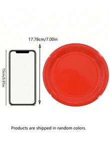 20pcs/10pcs/1pc Mini Colorful Paper Plates, Disposable Party Paper Trays, Large Capacity Disposable Round Dessert Plates, Thickened Solid Color Paper Plates, Table Decoration Party Supplies, Suitable For Birthday, Dinner, Wedding, Picnic, Baby Shower And All Occasions - A - View 4