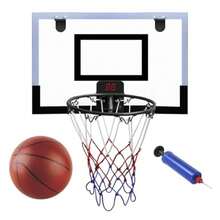 Raganet, Tablero De Basketball 25cm de Diámetro, con Contador Electrónico De Puntaje, Canasta de Basquet, Aro de Baloncesto Profesional para Niños y Adultos, Incluye Mini Balon - Multicolor - Ver 9