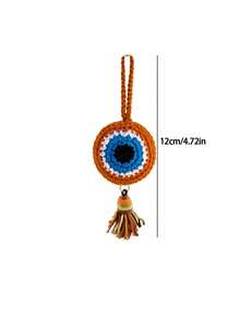 Handmade Crochet Evil Eye Keychain, Colorful Nazar Amulet Bag Charm, Turkish Evil Eye Talisman, Cute Handwoven Backpack Wallet Pendant, Bohemian Style Unisex Accessory Gift, Suitable For Handbags, Wallets, Backpacks, Lucky Evil Eye Charm, Beach Summer Style Decoration, Handwoven Key Ring Pendant, Unique Spiritual Gift For Women, Ideal Gift For Women And Evil Eye Enthusiasts - Multicolor - View 11