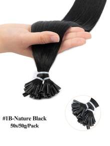 16-22 Inch U-Shaped Hair Extensions, Remy Human Hair, 1g/Strand, 25S And 50S Optional, Keratin Hot Melt, Easy Installation, Long-Lasting, Straight, Soft, High Quality Hair Accessory - Multicolor - View 58