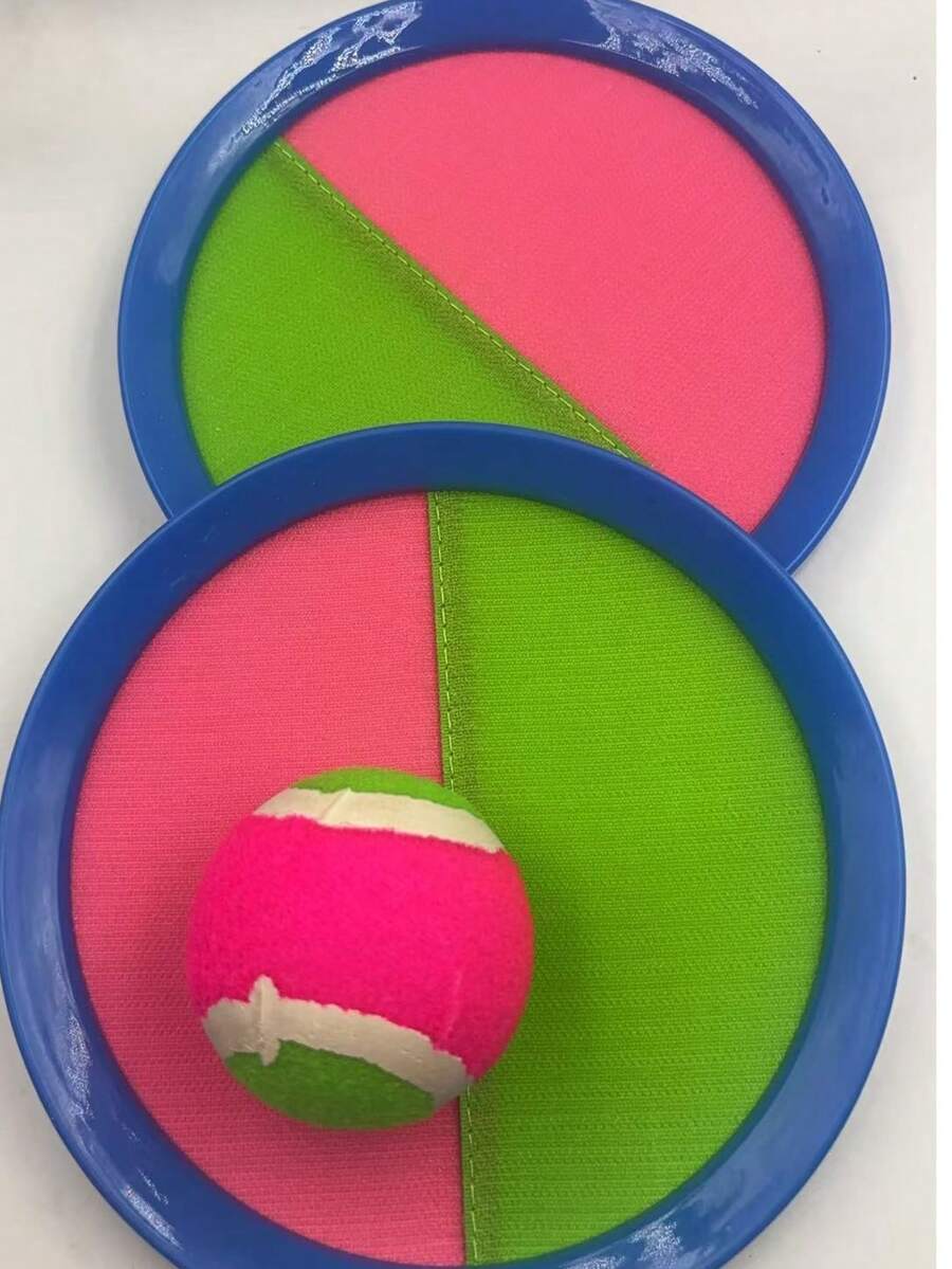 1 Set Sticky Ball Paddle Game Set, Vacation Party Game Toy, Soft Outdoor Interactive Sticky Ball Game Toy, Teenager Toy, Beach Toy, Soft Sand Bag, Adult Toy, Halloween Gift, Christmas Gift, Random Color