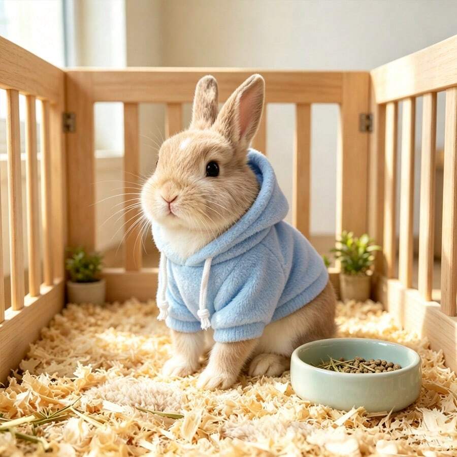 Small Pet Clothing Rabbit Clothes, Cute Guinea Pig Hoodie Sweatshirt - Warm Pet Clothes Suitable For Kittens, Ferrets And Other Small Animals - All Seasons