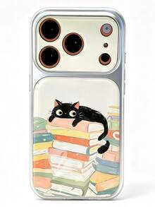 1 Buku Mewarnai Gambar Tangan Lembut Lucu Kucing Hitam Kecil Lembut Gaya Krayon Sederhana Casing Ponsel Kompatibel Dengan Apple 11/12/13/14/15/16/17PROMAX - Putih - View 2