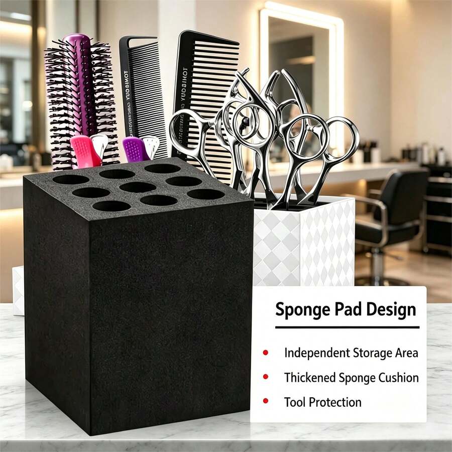 Hair Styling Tool Storage Box, Detachable Hair Clip Organizer With Sponge Lining, Multi-Function Hair Salon Comb And Scissor Rack, Suitable For Hairstylists - Multicolor - View 1