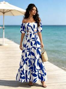 Women Midi Dresses - Blue - View 5