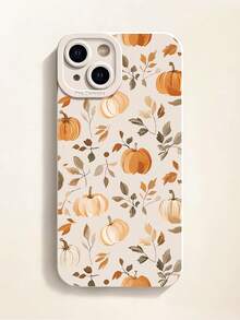 1 buah Casing Ponsel Anti Jatuh Motif & Rumput Musim Gugur Warna Putih Krem, Perlindungan Penuh, Kompatibel dengan iPhone 16 Pro Max/16/16 Pro/16 Plus/11/15/15 Pro/15 Pro Max/12/13/14 Pro Max/XS/XR/11 Pro/11 Pro Max/12 Pro/12 Pro Max/13 Pro/13 Pro Max/7 Plus/14 Pro/14 Pro Max/14 Plus/7 Plus/8 Plus/8/SE2/12 Mini/13 Mini, Bahan Lembut, Anti Menguning - MultiWarna - View 1