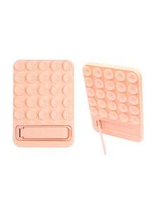 1pc Self Adhesive Silicone Suction Phone Stand, Hidden Foldable Mobile Phone Holder, Anti Slip Portable Desktop Bracket, Adjustable Horizontal Vertical Viewing Stand For Cell Phones, Multi-Use Support For Travel Office Home, Available In Multiple Colors - Multicolor - View 9