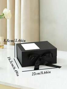 Customized Gift Box, Personalized Image And Text, Customized Name Gift Box, Luxury Gift Box With Ribbon And Personalized Text, Magnetic Bridesmaid/Proposal Box, Empty Gift Box, Wedding Gift - Multicolor - View 3