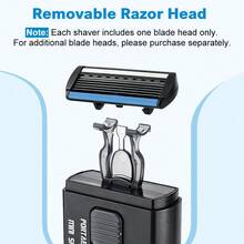Hailicare Retractable Mini Manual Razor, 6-Blade System, 45° Ergonomic Design, Compact & Portable For Travel/Outdoor, Gifts For Men - Black - View 6