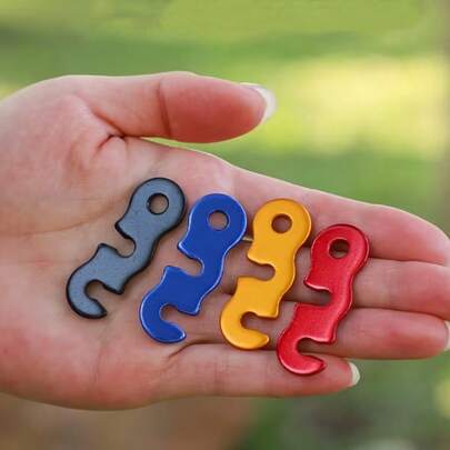 10pcs Adjustable Camping Tent Rope Buckles, S-Shaped Tensioners Fasteners, Outdoor Camping Tent Accessories