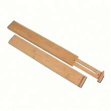 1/2/4pcs Adjustable Bamboo Drawer Dividers, Spring-Loaded Storage Partitions, For Kitchen, Vanity, Bedroom, Desk, Clothes, Socks And Other Home Goods, Desktop Drawer Organizer, Drawer Storage Accessories - Multicolor - View 8