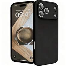 適用於 iPhone 18 Pro 18 Pro Max 的手機殼，液態矽膠相機保護軟橡膠套，超細纖維內襯，防震保護手機殼，相容於 17 Pro Max 16 Pro Max 15 13 14 Plus 11 12 Mini XS Max 7 8 Plus SE 2020 SE 2022 6 Plus 6S - 黑色 - 查看 10