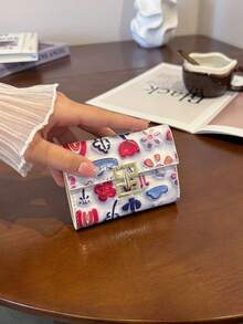 Cartera Portacartas Todo en Uno Compacta Ultra Delgada Multifunción - Blanco - Ver 3