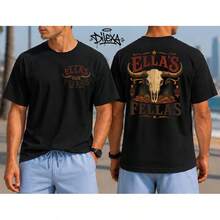Ella's Fellas-tröja, Western-T-shirt för män, present i sydlig cowgirl-stil, medlem av Ellas Fellas-klubben, Ellas Fellas retro western-tröja - Svart - Visa 1