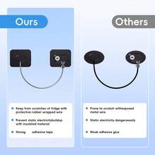 2pcs Refrigerator Locks With Keys, Suitable For Children, Toddlers And Adults, Self-Adhesive Child Safety Locks, Applicable To French Door Refrigerators, Side-By-Side Refrigerators, Cabinets And Drawers, Ovens, Windows - Multiple Styles - View 7