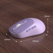 MAGEEGEE Ratón de portátil 2.4G con receptor USB, ratón de viaje ultra delgado, compatible con Macbook Air/Pro, portátil, tableta, computadora, PC - Morado - Ver 4