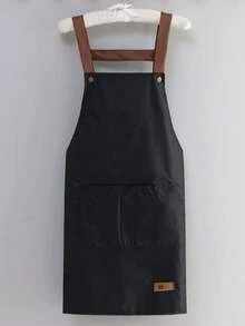Adjustable Stain‑Resistant Apron Lightweight Practical Work Apron For Home Cooking Barista Coffee Shop Baking Restaurant Kitchen Supplies - Black - View 7