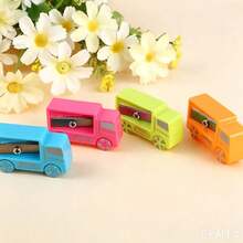 1pc Creative Cute Owl Dual-Hole Pencil Sharpener, Candy Color Cartoon Pencil Sharpener, Student Stationery Pencil Sharpener (Random Color) - Multicolor - View 8