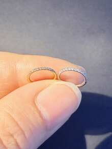1pc Stainless Steel CZ Dainty Conch,Tragus,Daith,Rook Piercing/Nose Ring/Septum Ring - Lap - View 3