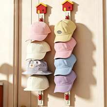 1pc-Decorative Hat Clip, Entryway Wall Hook For Hanging Hats, Baseball Cap Storage Rack, Door-Mounted No-Drill Hat Storage Hook. Hat Storage - Multicolor - View 3