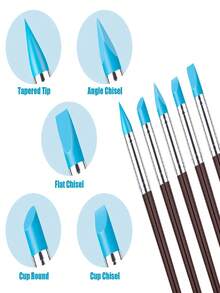 4pcs Soft Silicone Clay Sculpting Tools DIY Pottery Shaping Tools - Multicolor - View 5