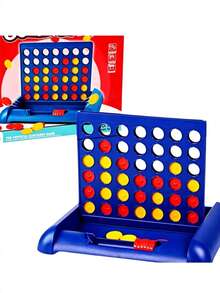1 Row 4 Pieces Board Game, 4 Pieces In A Row; 2-Player Face-To-Face Competitive Game; Family Parent-Child Interactive Entertainment Toy; Portable Vertical 4-Row; Classic Strategy Board Game; Fun Tabletop Game; Indoor Gathering Game - Multicolor - View 4