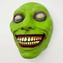 Smiling Mask Halloween Horror Prop COS Mask White-Eyed Demon Mask Festival Costume - Multicolor - View 8