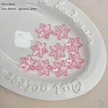 Ice Transparent Colored Straight Hole Snowflakes DIY Handmade Winter Christmas Decorations DIY Hanging Accessories Materials - Multicolor - View 16