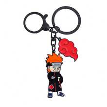 Naruto Akatsuki Metal Enamel Keychain Itachi Pain Deidara Hidan Chibi Figure Red Cloud Pendant Key Ring Backpack Charm Anime Fan Cosplay Gift - Multicolor - View 16
