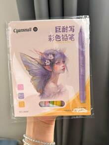 12pcs Erasable Permanent Colored Pencils, Triangular No-Ink Pencils, No Wear, Suitable For Student Drawing And Coloring - Color - View 6