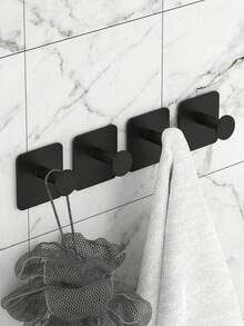 Heavy Duty Hooks - Bathroom, Kitchen And Home Towel Hooks, Easy Install Self-Adhesive Towel Hooks, Suitable For Clothes, Hats And Keys, Bathroom Accessories Hooks, Home Decor - Multicolor - View 2