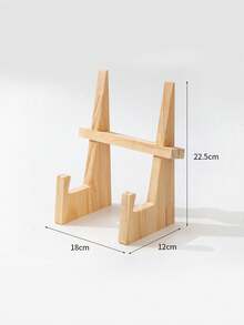 1pc Multi Tone Solid Wood Slouchy Reading Stand, Foldable Adjustable Recipe Book & Display Holder In Minimalist Design, All Season Household Decor Item For Adults, Suitable For Kitchen Bedroom Study Desk Storage Organizer Desktop Ornament - Multicolor - View 14