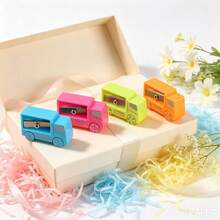 1pc Creative Cute Owl Dual-Hole Pencil Sharpener, Candy Color Cartoon Pencil Sharpener, Student Stationery Pencil Sharpener (Random Color) - Multicolor - View 4