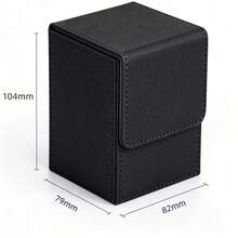 1 pieza Caja de almacenamiento de tarjetas apilable, soporte de tarjetas cuadrado portátil, organizador de tarjetas de intercambio con inserción vertical, diseño apilable, plástico duradero, gran capacidad, a prueba de polvo, adecuado para juegos de mesa, colección de tarjetas, hogar, viajes - Multicolor - Ver 3