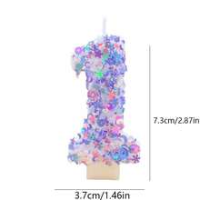 0-9 Number Birthday Candles, Cake Decoration Creative Handmade Candles, Party Holiday Colorful Blue Dopamine - View 6