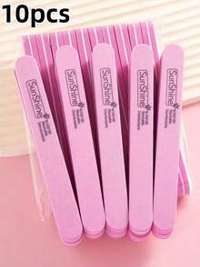5/10/20/50pcs Oval Long Nail File Set, 0.47 Inch Thick, Suitable For Gel Nails, Washable Sponge, Double-Sided 100/180 Grit Polishing - Multicolor - View 10