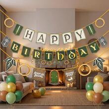 3pcs Middle-Earth Style Birthday Party Decorations Tea Leaves Ring Suitable For Birthday Party Decorations Wall Decorations Fireplace Decorations Room Decorations Birthday Gifts Birthday Party Photo Props - A - View 6