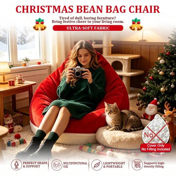 Hadiah Natal, Dekorasi Rumah Natal, Sarung Sofa Bean Bag Natal, Sarung Sofa Bean Bag, Sofa Bean Bag Kreatif Tanpa Isi, Sarung Sofa Dekorasi Rumah Dalam Ruangan Kreatif, Cocok Untuk Berbagai Suasana, Sarung Sofa Santai Apartemen, Sarung Sofa untuk Tidur Siang, Sofa Ruang Tamu, Sofa Dekorasi Rumah, Sofa Bean Bag yang Sangat Menarik