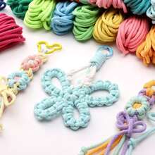 10m 4mm Thick Colorful Polyester Braided Rope, Suitable For Outdoor Activities, DIY Crafts, Christmas Decorations, Phone Lanyards And Various Decorative Accessories - Durable Polyester Rope - Solid Color - View 2