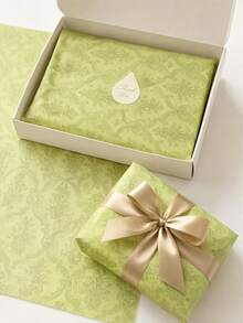 5/15/25/35 Sheets Lime Green European Pattern Tissue Paper, Suitable For DIY Crafts, Party Favors, Bouquet Wrapping, Clothing Packaging And Birthday Gift Decoration - Lime Green European Pattern - View 1