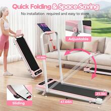 Foldable Treadmill With 10% Incline, Upgrade 3.0 HP Low Noise Walking Pad Treadmill With Handle Bar,LED Display&Wide Running Deck,320 Lbs Capacity,Works With KINOMAP Apps & Mute Remote Control - Steker Tipe B AS (110-127V) - View 8