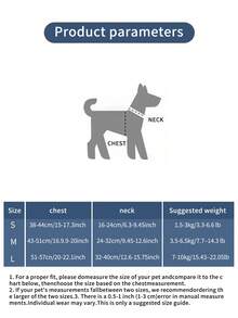 花卉寵物胸背帶與牽繩套裝，適合小型犬、中型犬與貓，防逃脫可調節 - 彩色 - 查看 3
