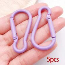 5/10/30/60/100pcs Candy Color Lobster Clasp Key Ring Spring Hook DIY Bag Keychain Jewelry Making Accessories Decoration - Multicolor - View 13