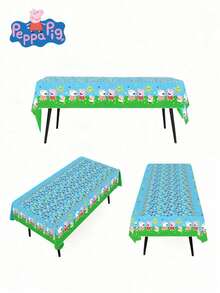 Hasbro 3件組 Peppa Pig 正版授權 Peppa Pig 桌布 卡通主題生日派對裝飾 一次性餐具套組 派對小禮品 適用於聖誕節、萬聖節、節日慶祝與禮品 - 多色的 - 查看 3