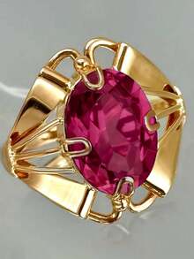 1pc Elegant Cubic Zirconia Ring For Women, Wedding Engagement Party Jewelry, Valentine's Day Gift - 3# - View 3