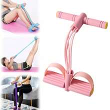 1 Set Resistance Band Set, Jump Rope + Pull-Up Bar, Includes Handles And Foot Pedals, Suitable For Stretching And Fitness. Multi-Functional Unisex Resistance Trainer, Suitable For Yoga Practice - Multicolor - View 8